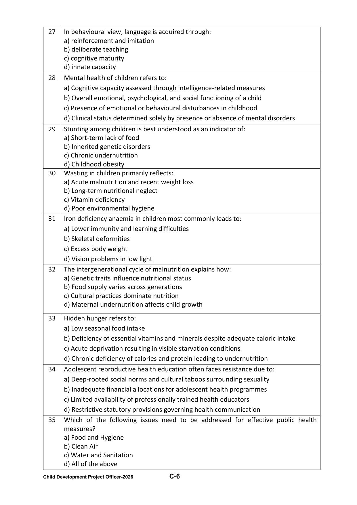 PPSC CDPO Question Paper 2026 - Page 42