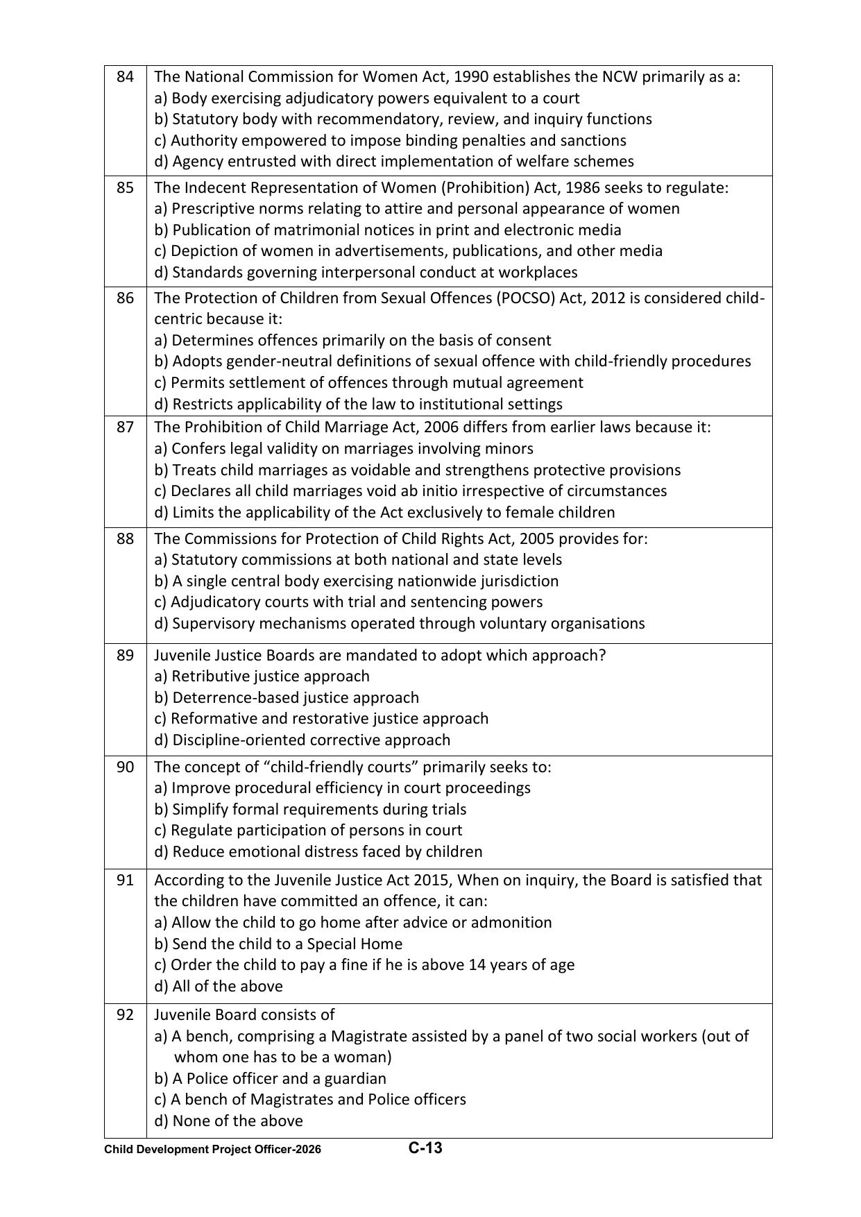 PPSC CDPO Question Paper 2026 - Page 49