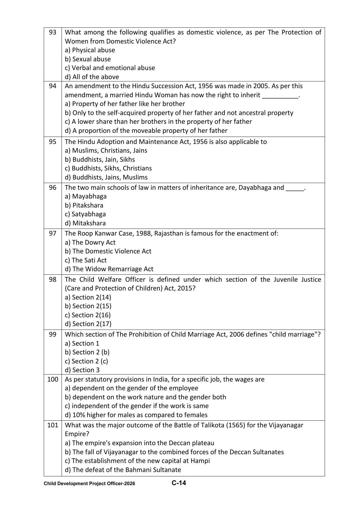 PPSC CDPO Question Paper 2026 - Page 50