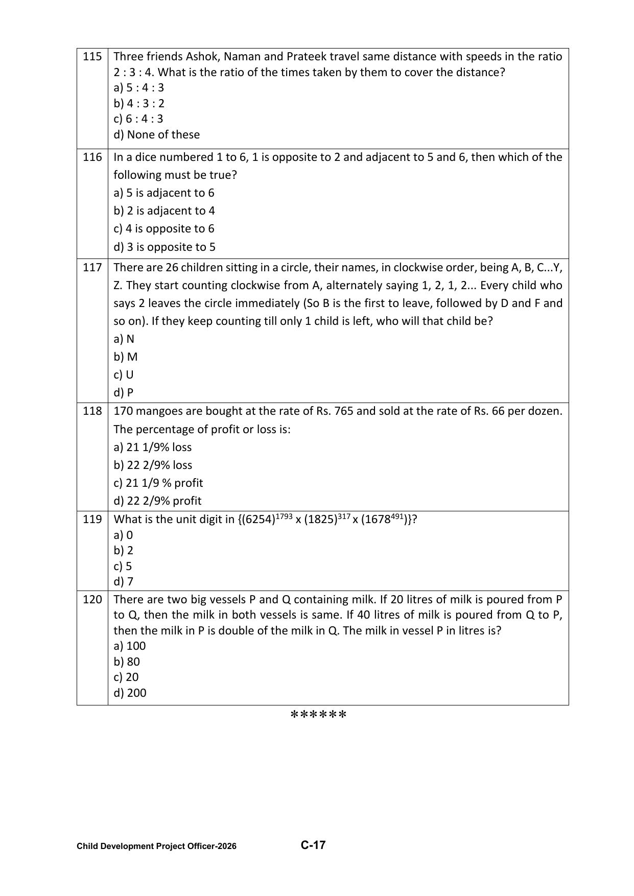 PPSC CDPO Question Paper 2026 - Page 53