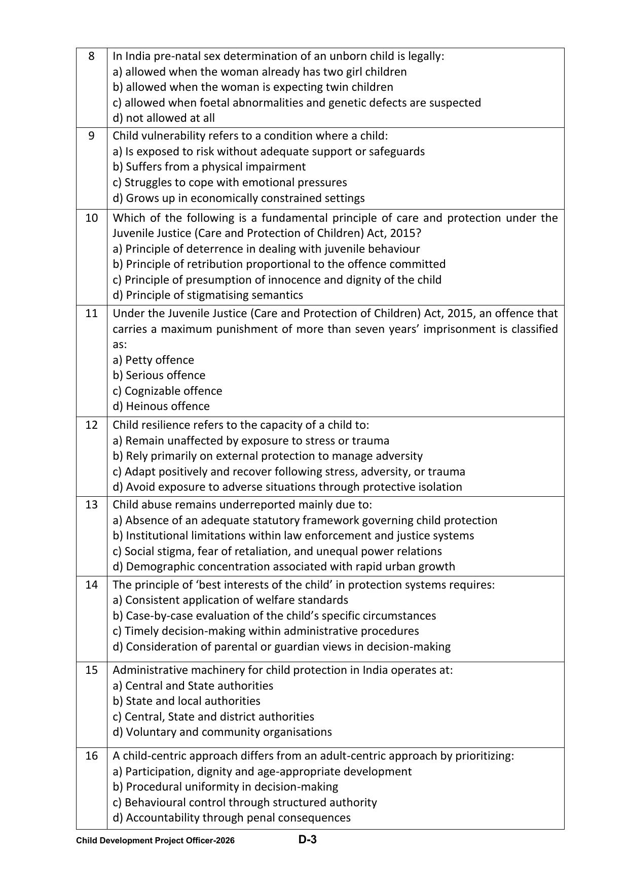 PPSC CDPO Question Paper 2026 - Page 57