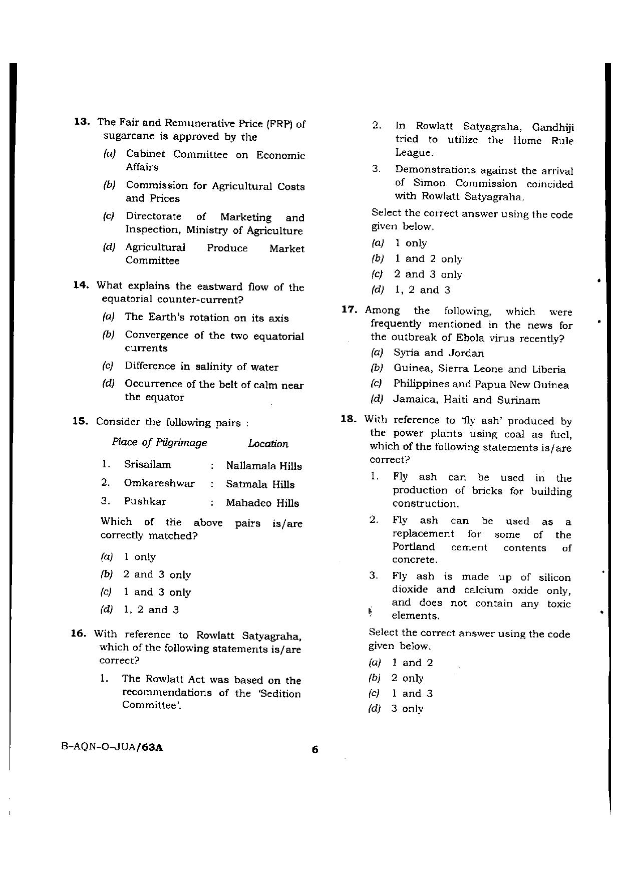 VCRC Previous Papers General Knowledge - Page 6