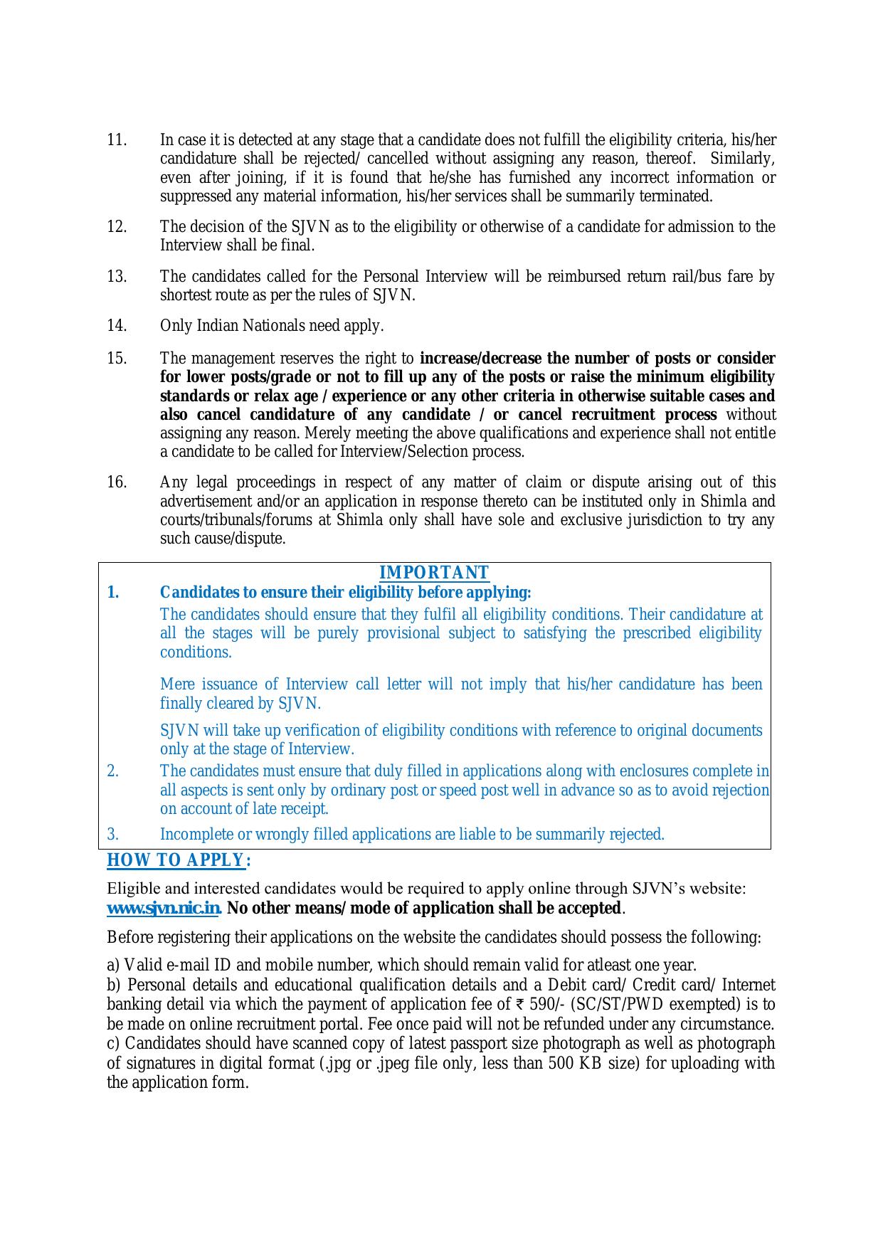 Satluj Jal Vidyut Nigam Ltd (SJVN) Invites Application for 5 Field Engineer Recruitment 2023 - Page 5