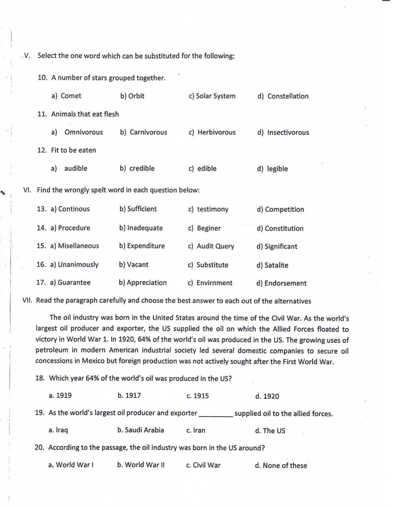 LPSC Hindi Typist 2020 Question Paper - Page 3