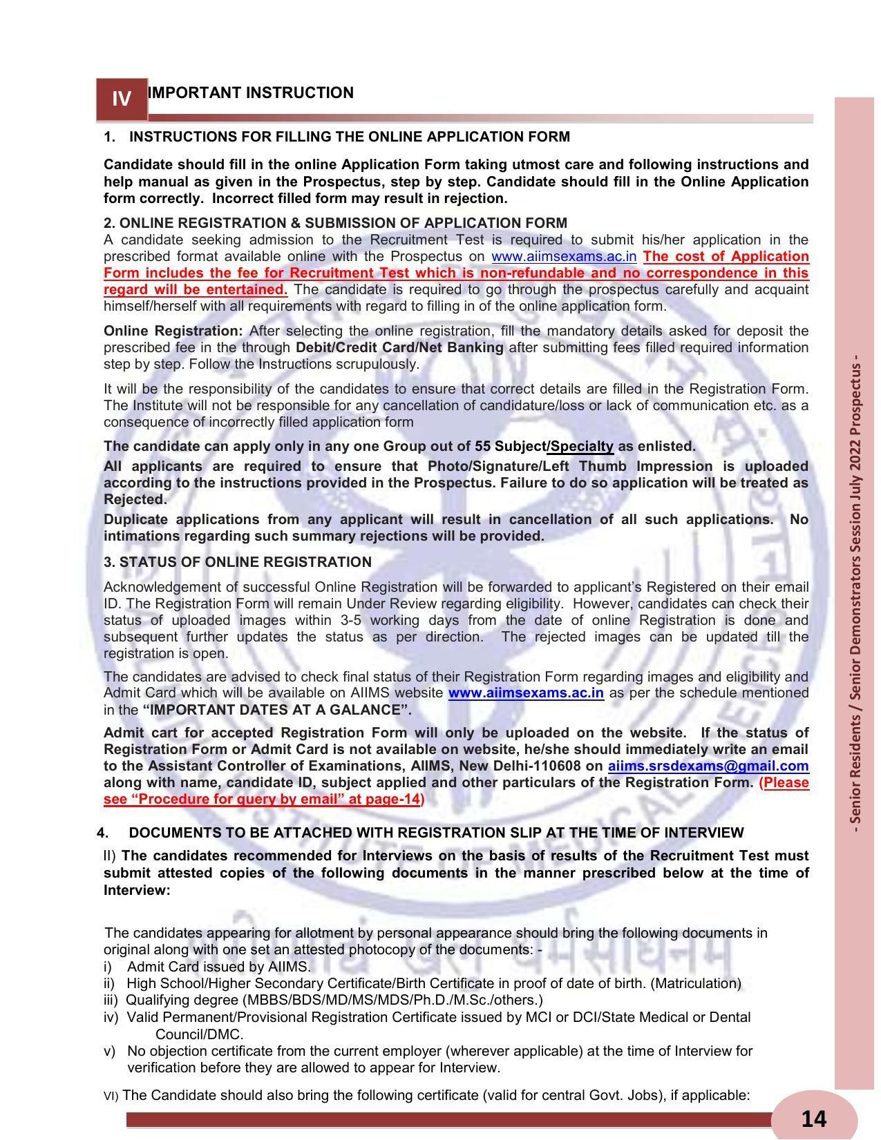 AIIMS Delhi SR/SD Recruitment 2022 [410 Posts] - Page 37