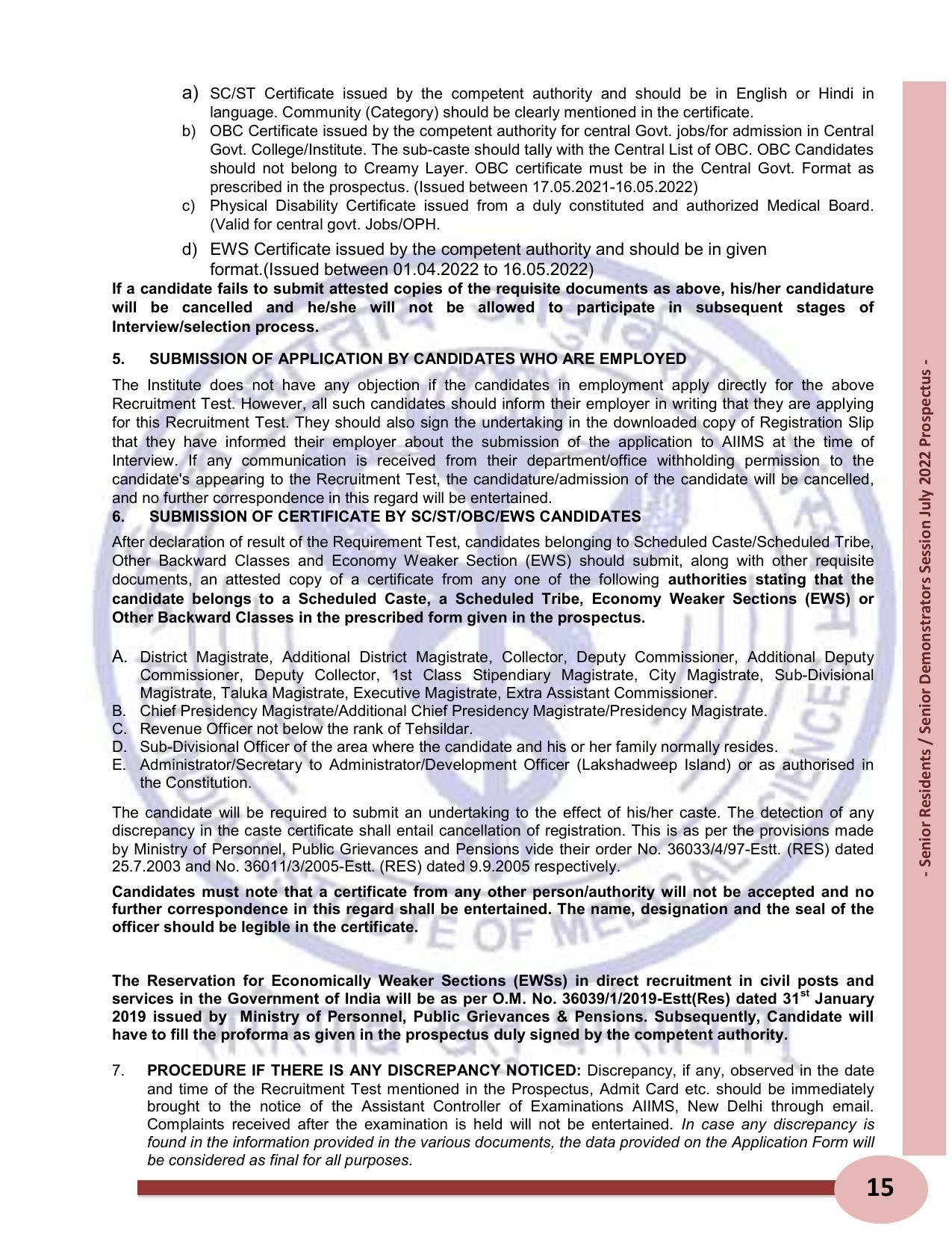 AIIMS Delhi SR/SD Recruitment 2022 [410 Posts] - Page 41
