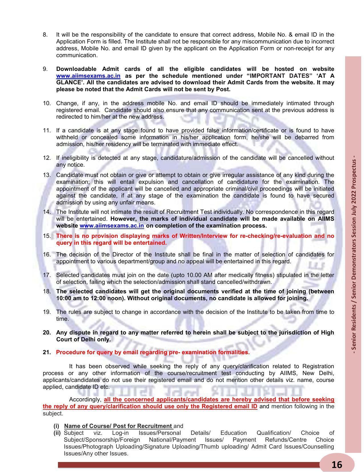 AIIMS Delhi SR/SD Recruitment 2022 [410 Posts] - Page 3