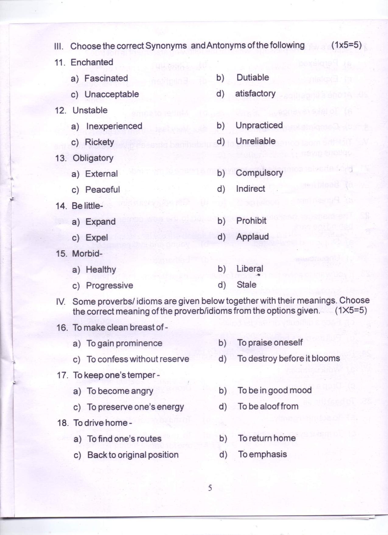 PDF Download Of SPSC MPHW General English & General Knowledge Previous Papers - Page 4