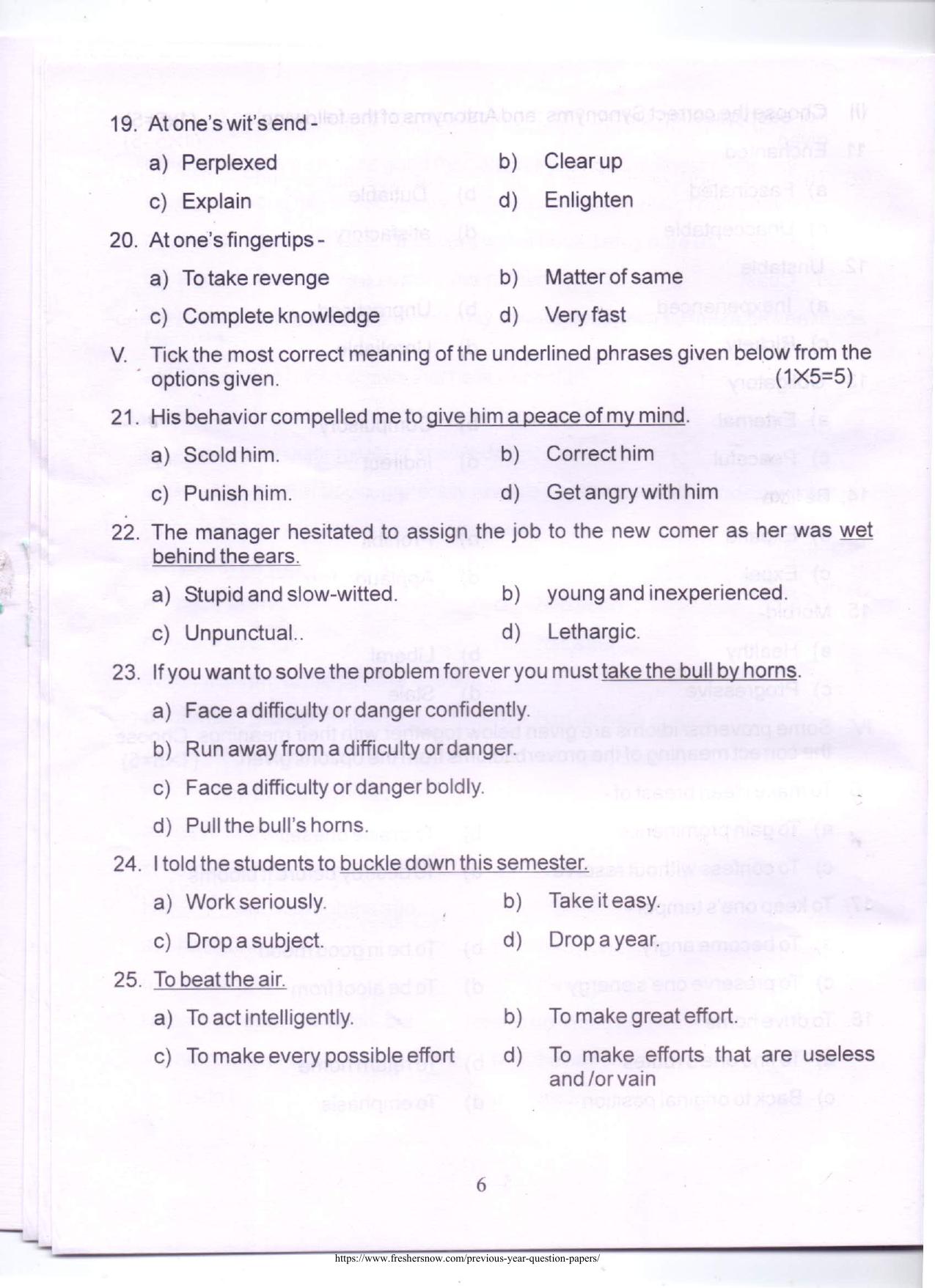 PDF Download Of SPSC MPHW General English & General Knowledge Previous Papers - Page 5