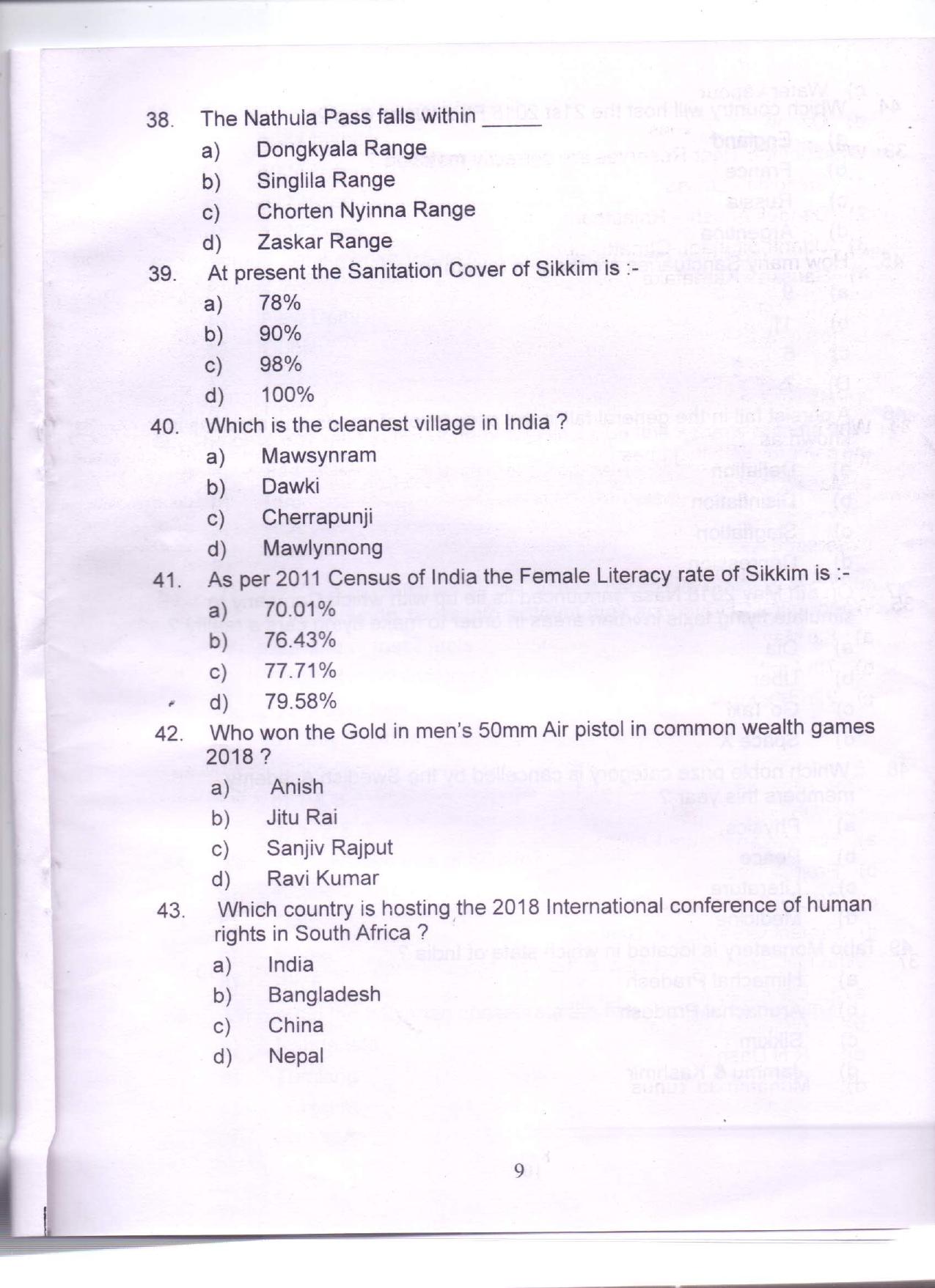 PDF Download Of SPSC MPHW General English & General Knowledge Previous Papers - Page 8