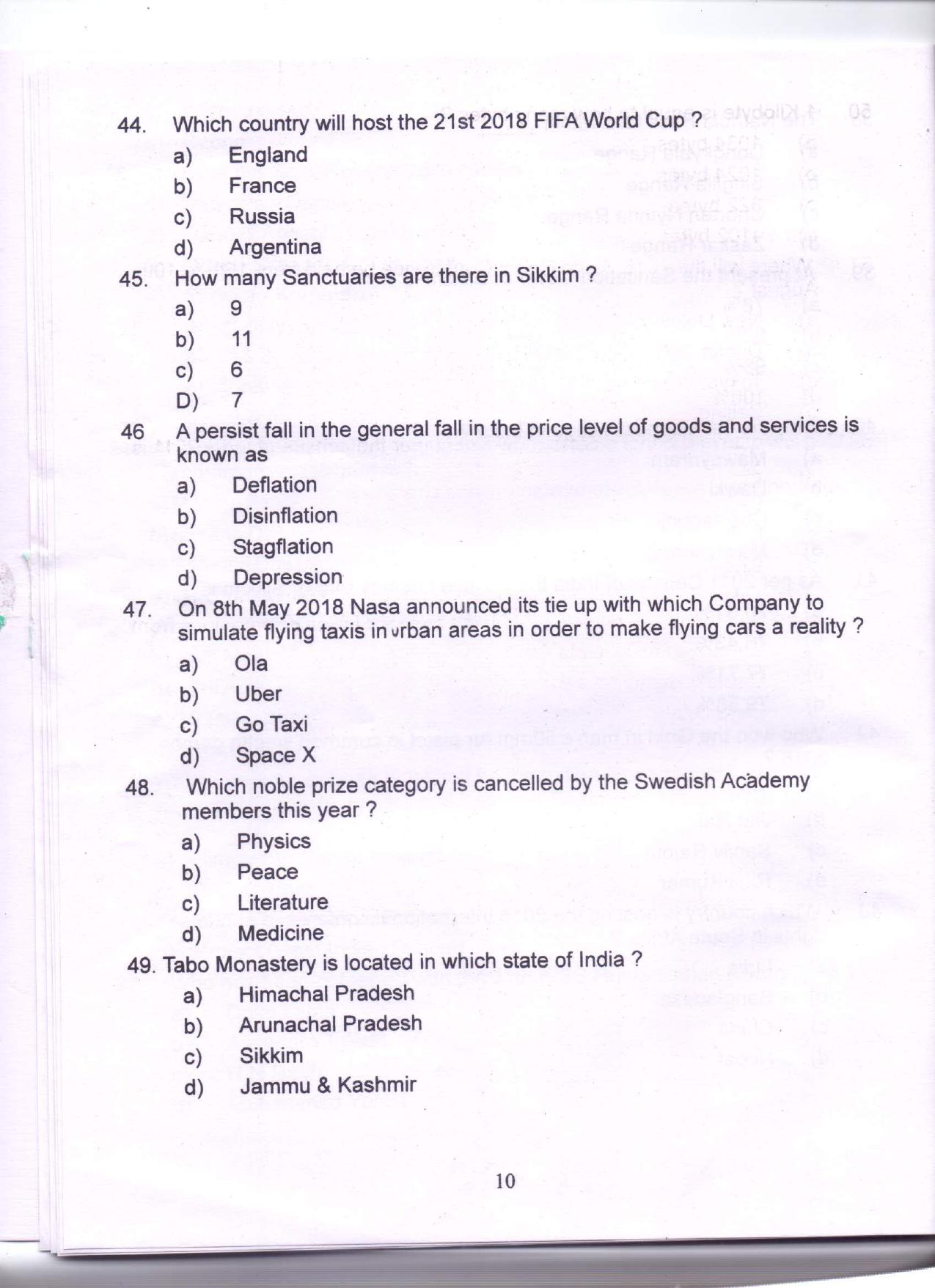 PDF Download Of SPSC MPHW General English & General Knowledge Previous Papers - Page 9