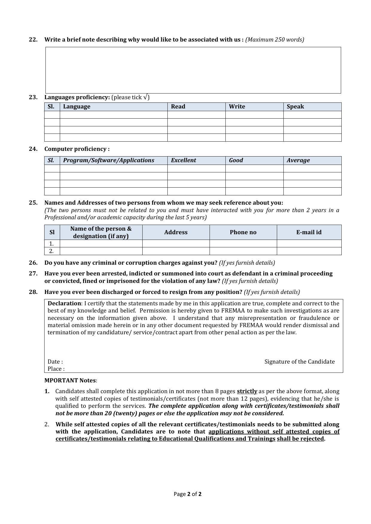 FREMA Invites Application for Administrative Officer Recruitment 2022 - Page 6