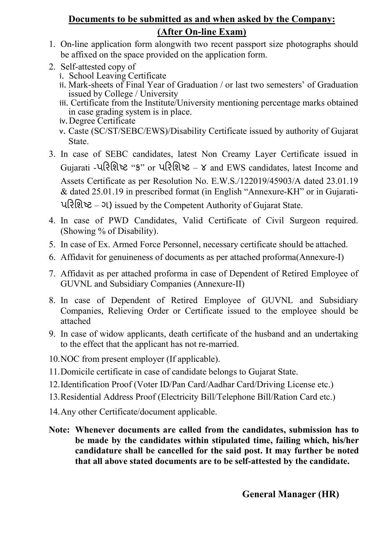 Gujarat State Electricity Corporation Limited (GSECL) Invites Application for 40 Vidyut Sahayak Recruitment 2023 - Page 9