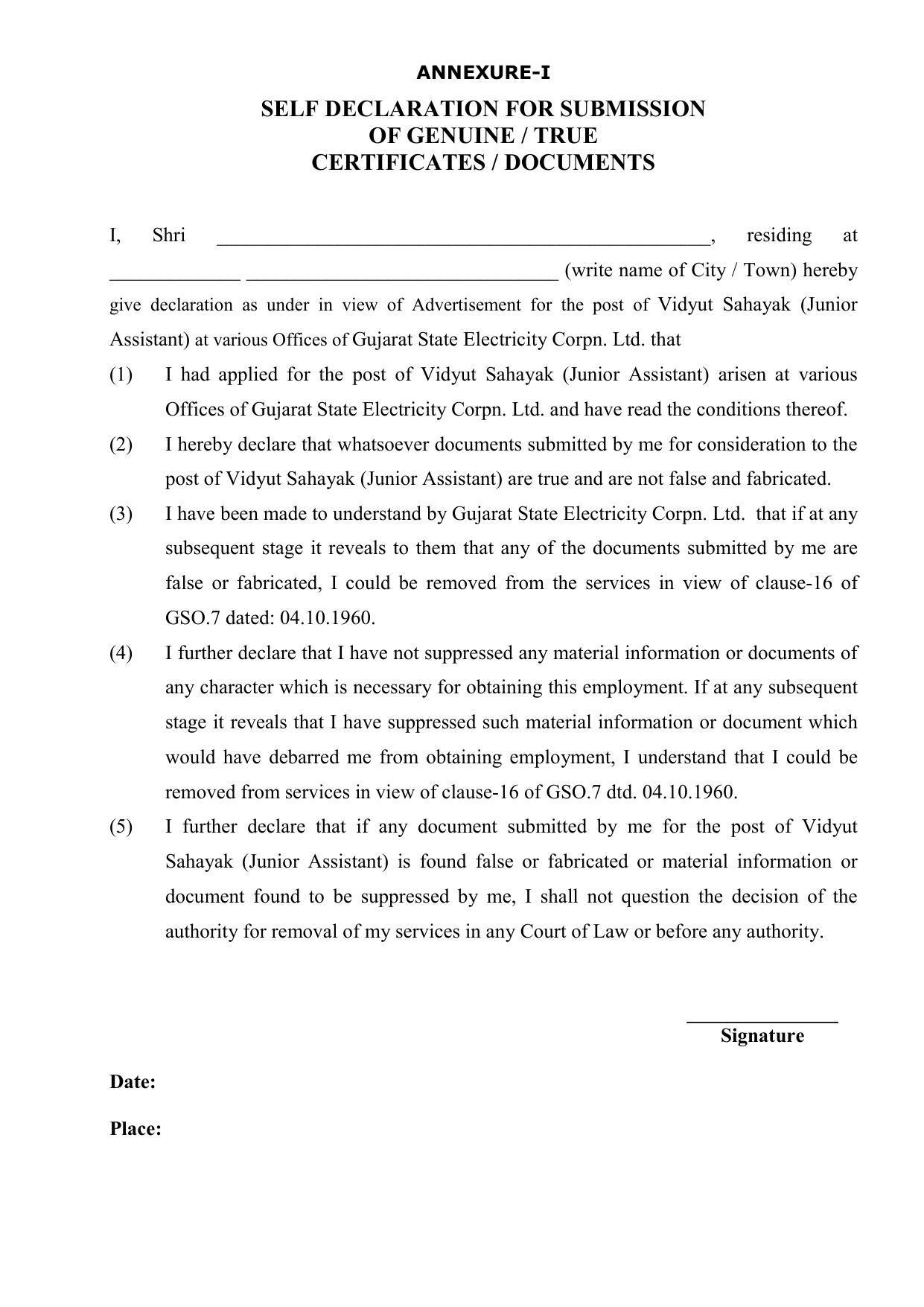 Gujarat State Electricity Corporation Limited (GSECL) Invites Application for 40 Vidyut Sahayak Recruitment 2023 - Page 10