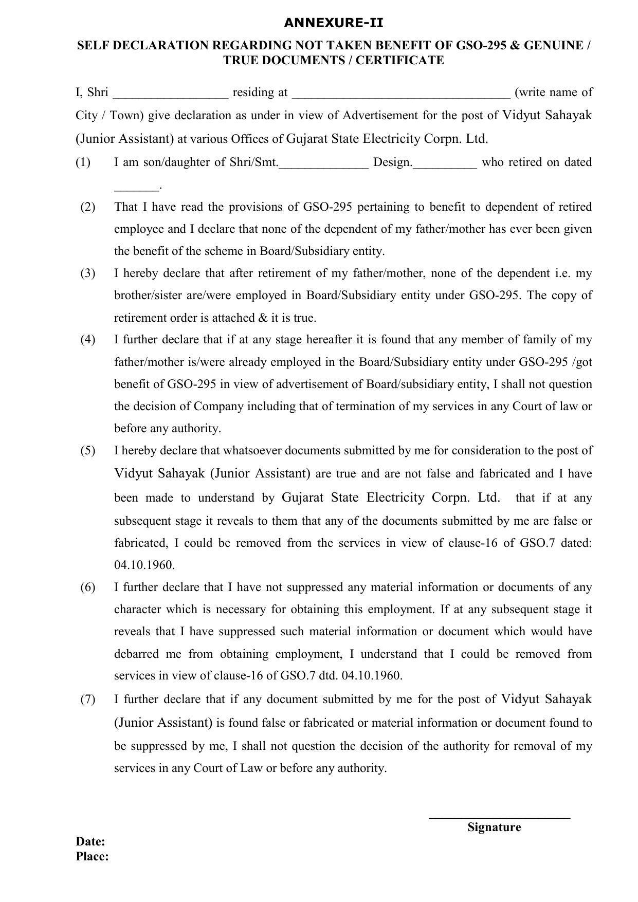 Gujarat State Electricity Corporation Limited (GSECL) Invites Application for 40 Vidyut Sahayak Recruitment 2023 - Page 3