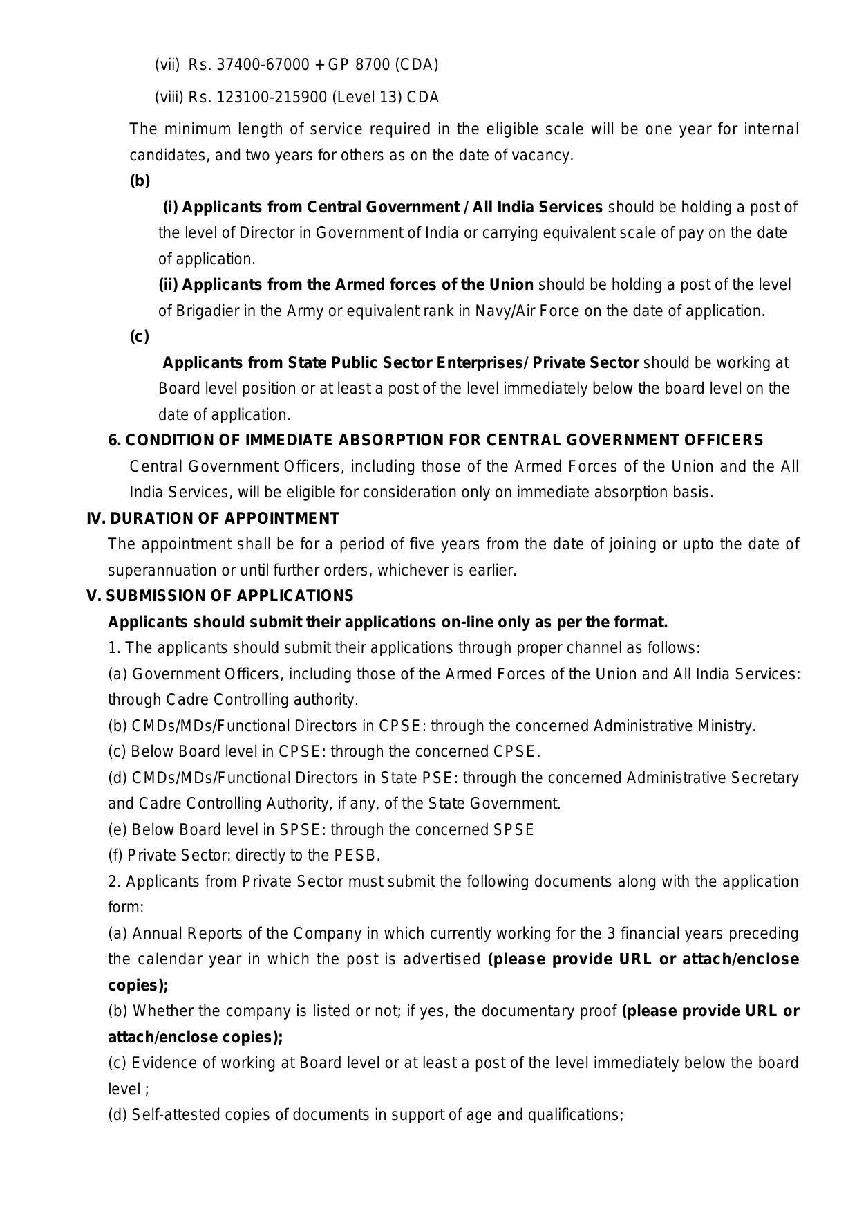 Goa Shipyard Limited Invites Application for Director Recruitment 2022 - Page 2