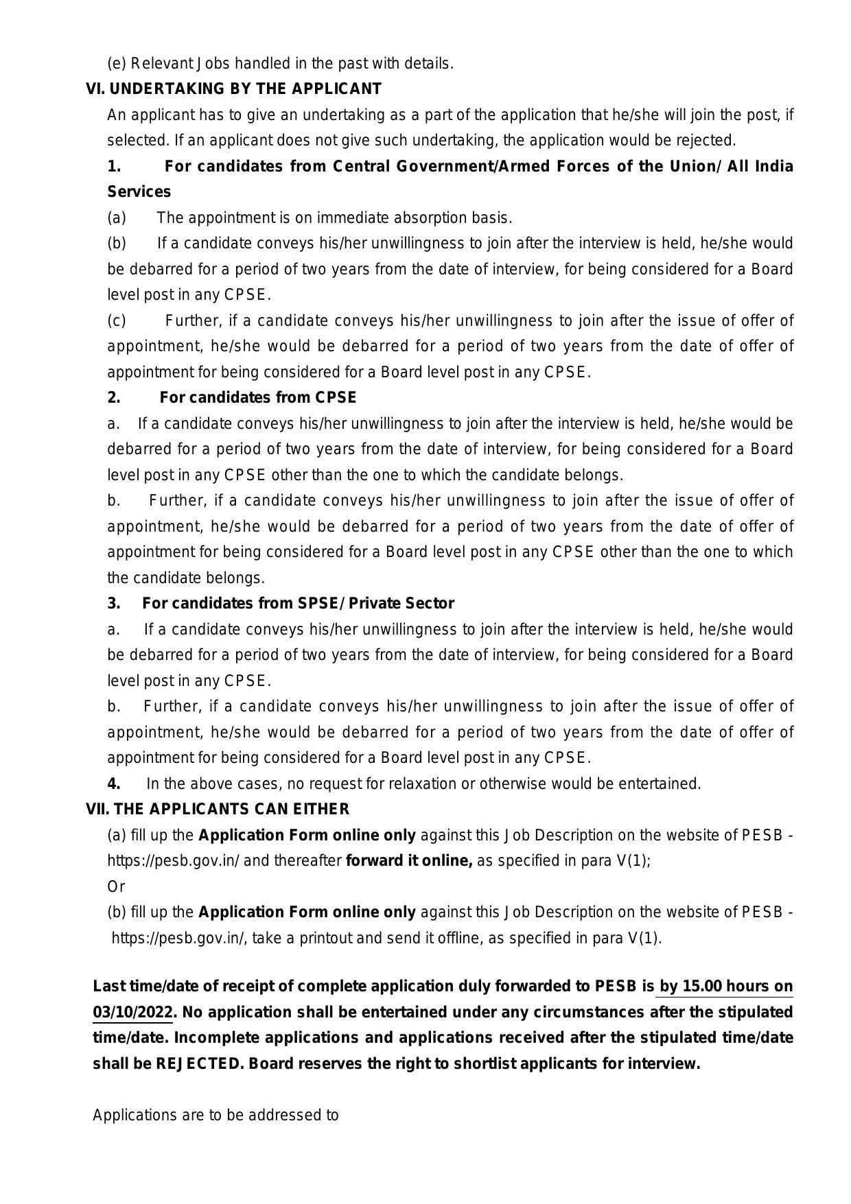 Goa Shipyard Limited Invites Application for Director Recruitment 2022 - Page 5