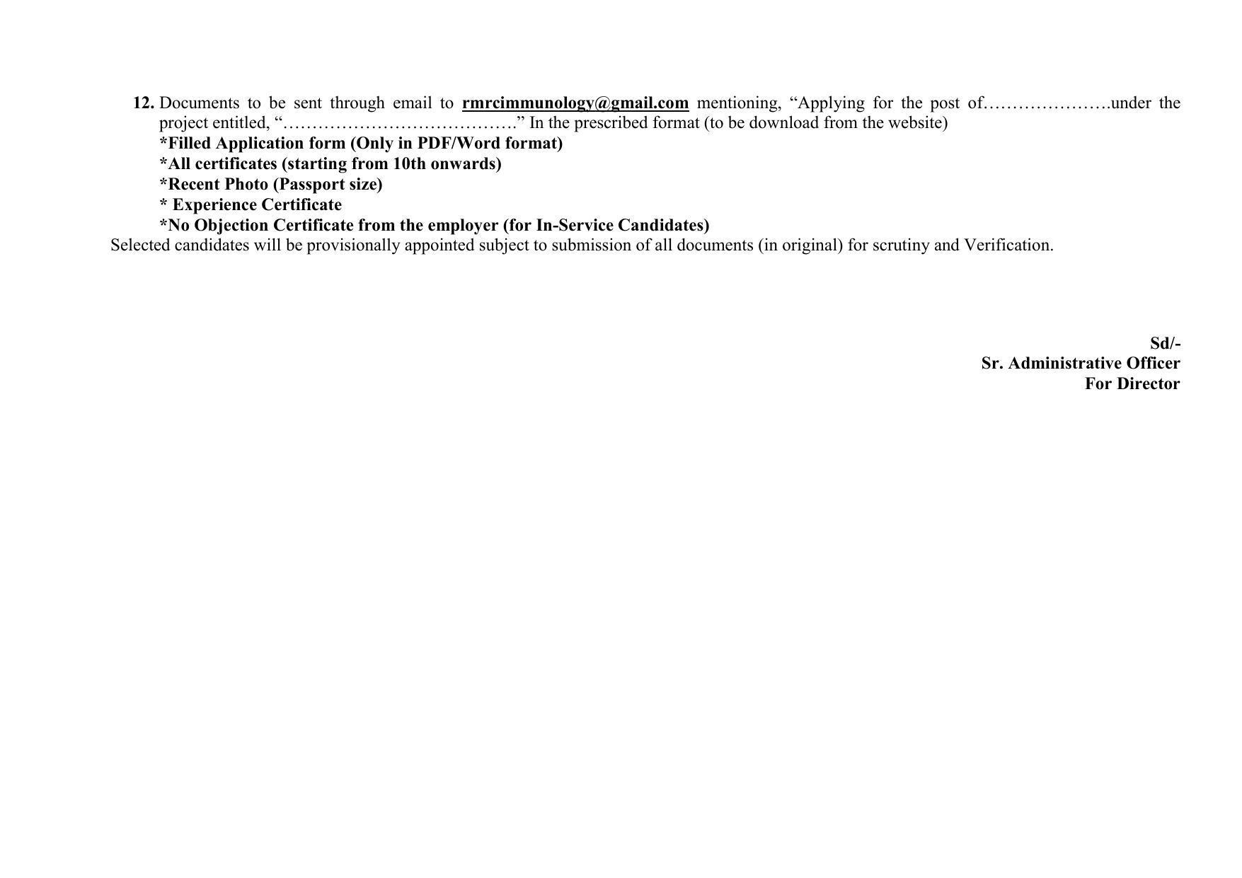 RMRC Bhubaneswar Invites Application for Junior Medical Officer, Project Assistant, More Vacancies Recruitment 2022 - Page 2