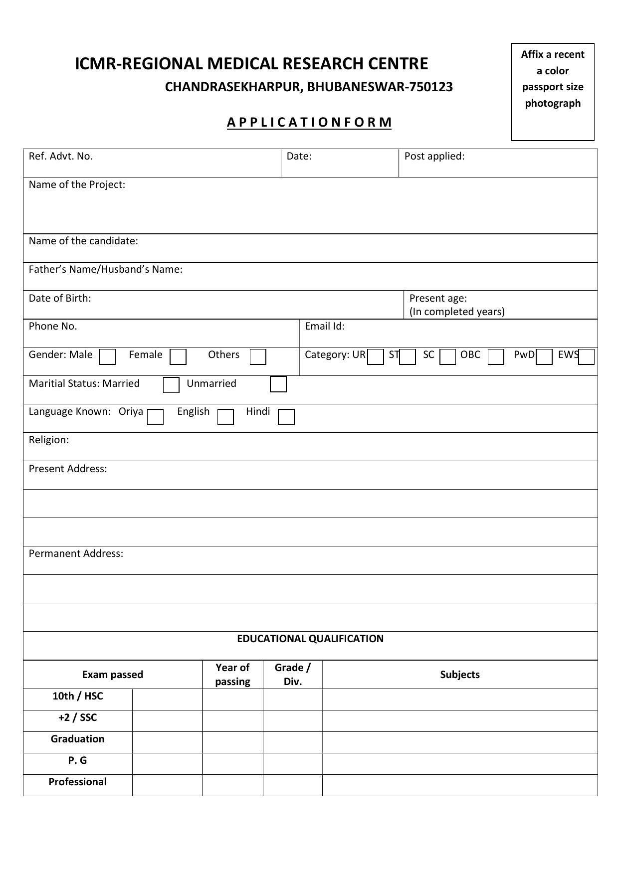 RMRC Bhubaneswar Invites Application for Junior Medical Officer, Project Assistant, More Vacancies Recruitment 2022 - Page 5