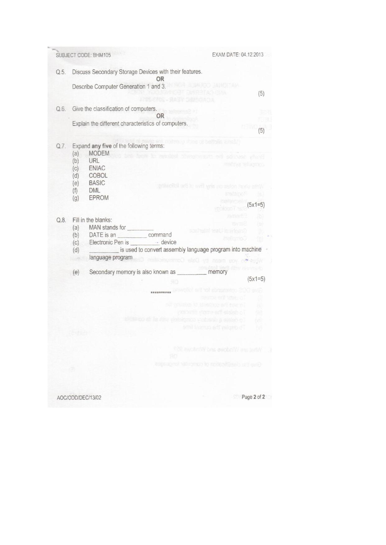 VCRC Catering & Hospitality Management Sample Paper - Page 10