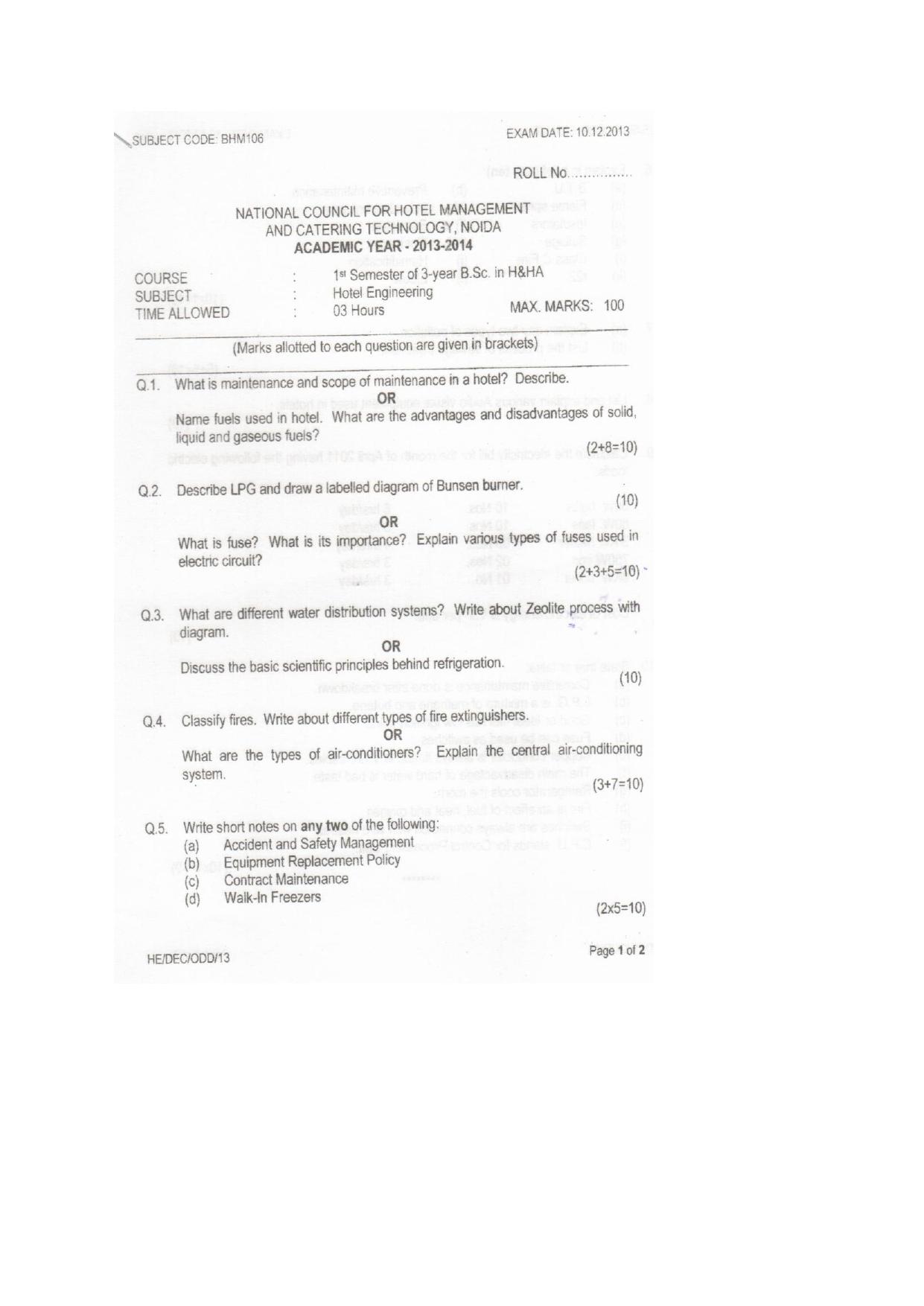 VCRC Catering & Hospitality Management Sample Paper - Page 11