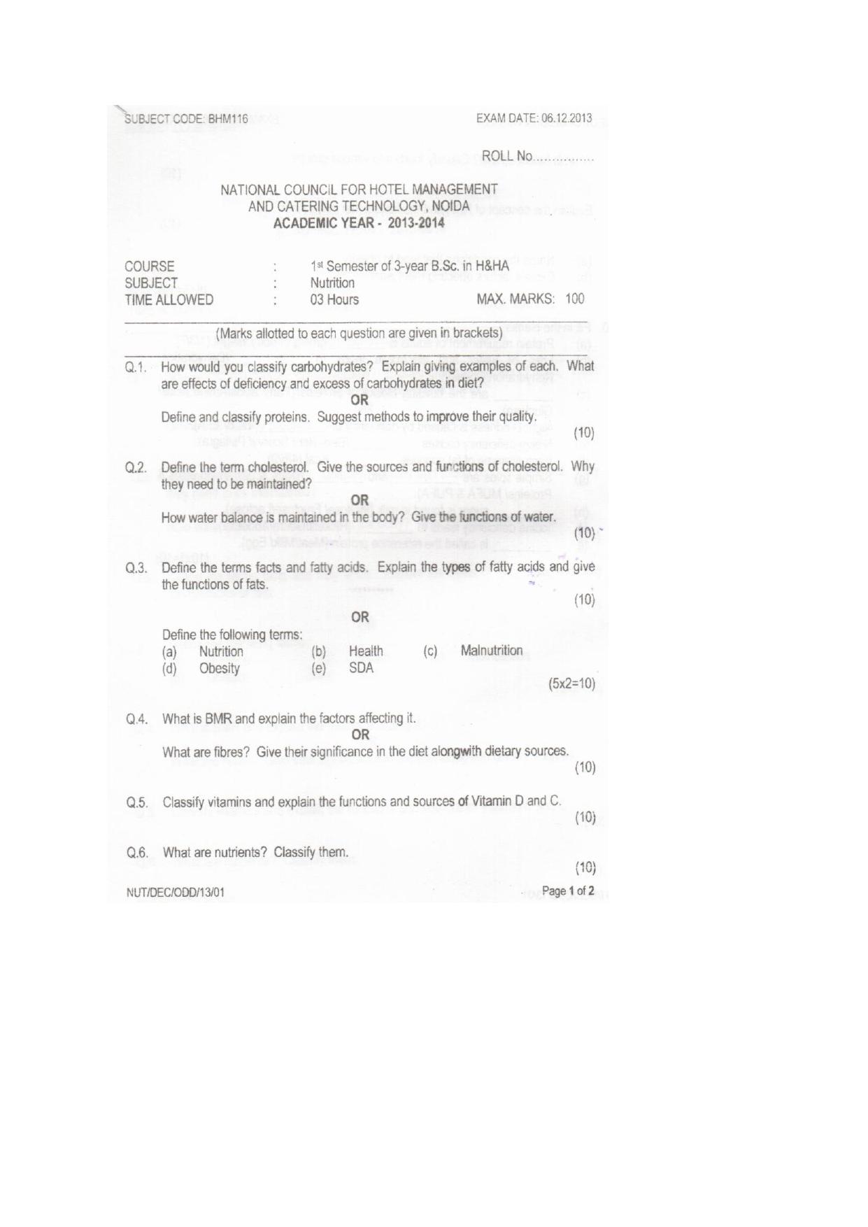 VCRC Catering & Hospitality Management Sample Paper - Page 13