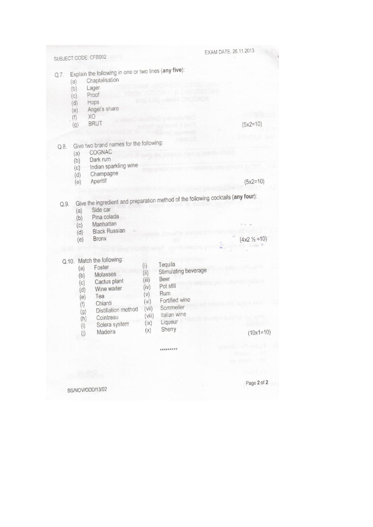 VCRC Catering & Hospitality Management Sample Paper - Page 18