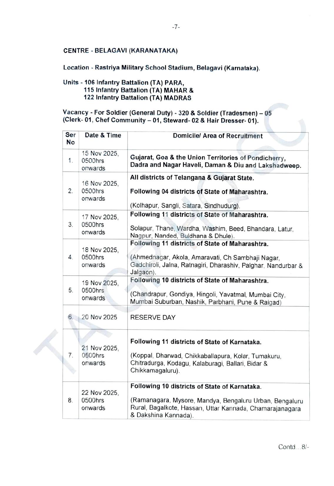 Territorial Army 1426 Soldier Recruitment 2025 - Page 7