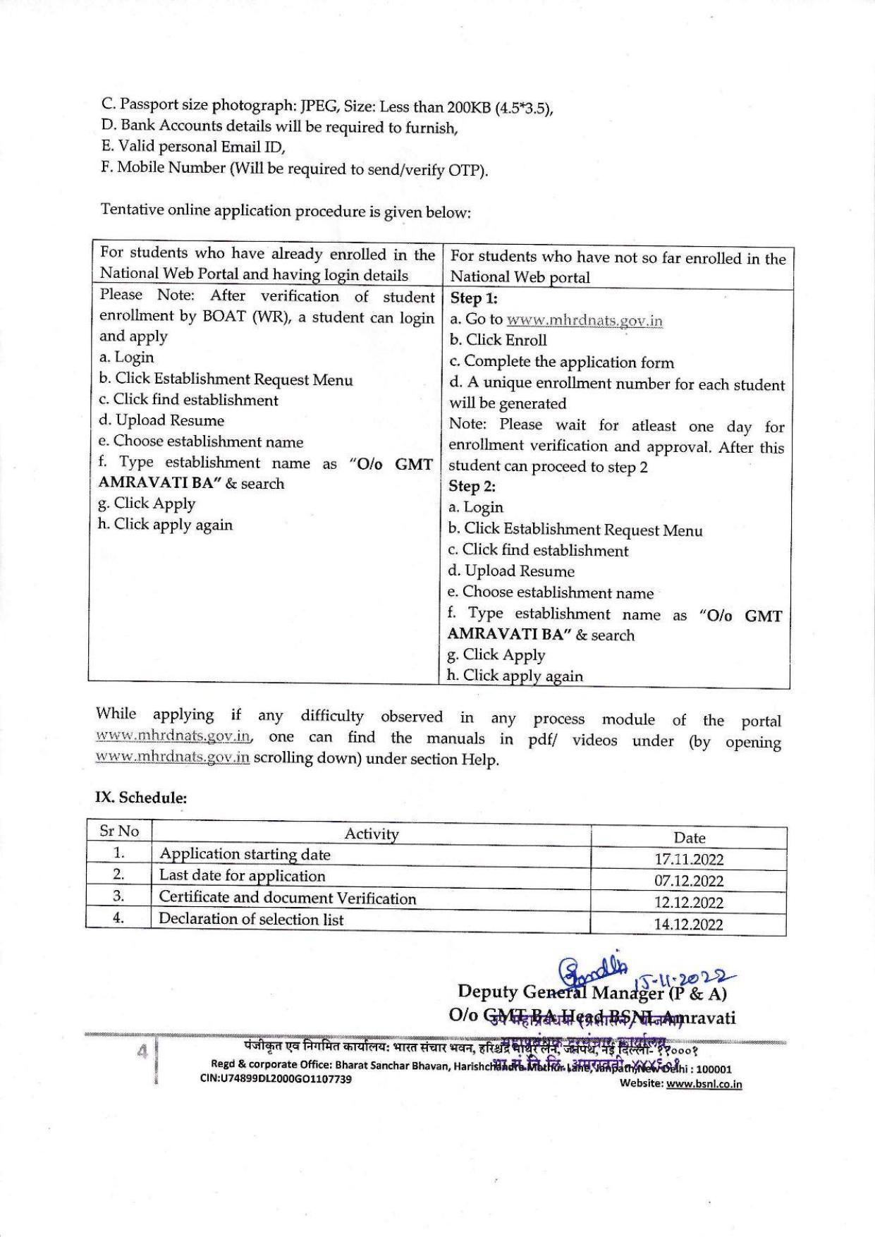 BSNL Invites Application for Apprentice Recruitment 2022 - Page 4