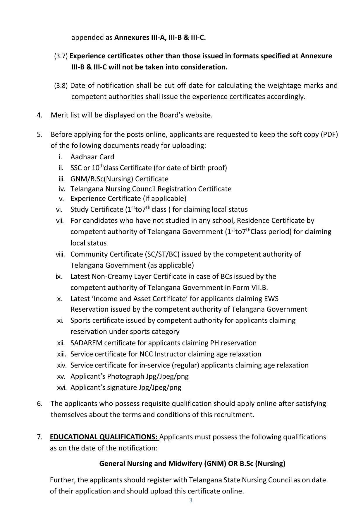 MHSRB Telangana Invites Application for 5204 Staff Nurse Recruitment 2023 - Page 8