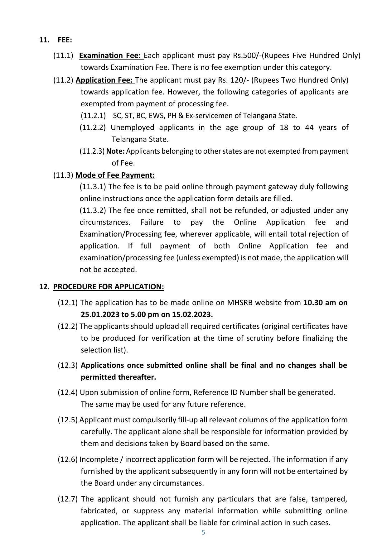 MHSRB Telangana Invites Application for 5204 Staff Nurse Recruitment 2023 - Page 13