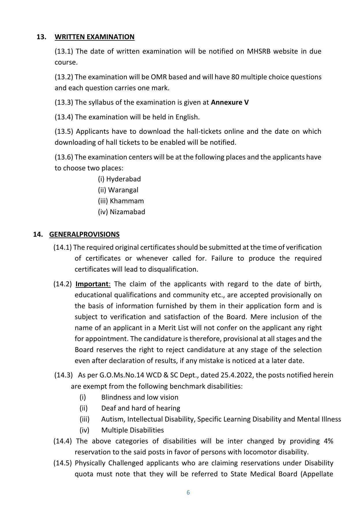 MHSRB Telangana Invites Application for 5204 Staff Nurse Recruitment 2023 - Page 16