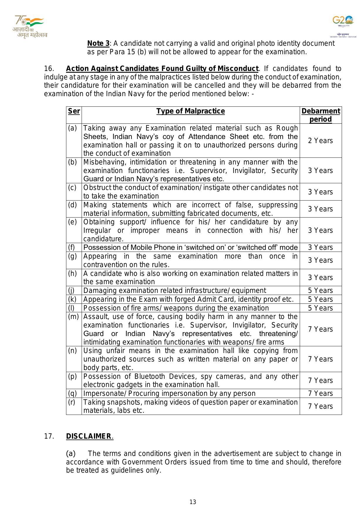 Indian Navy Tradesman Mate Recruitment 2023 - Page 15