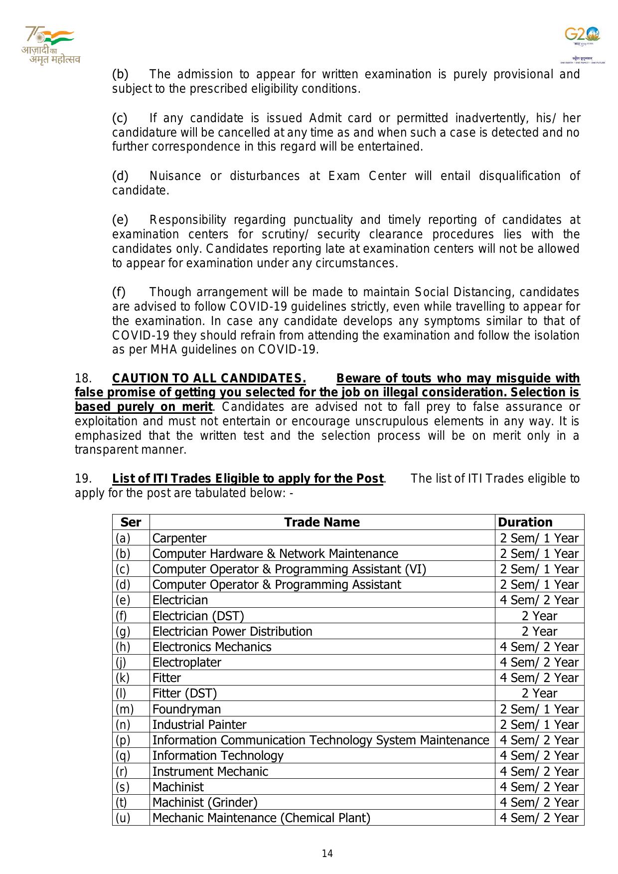 Indian Navy Tradesman Mate Recruitment 2023 - Page 12