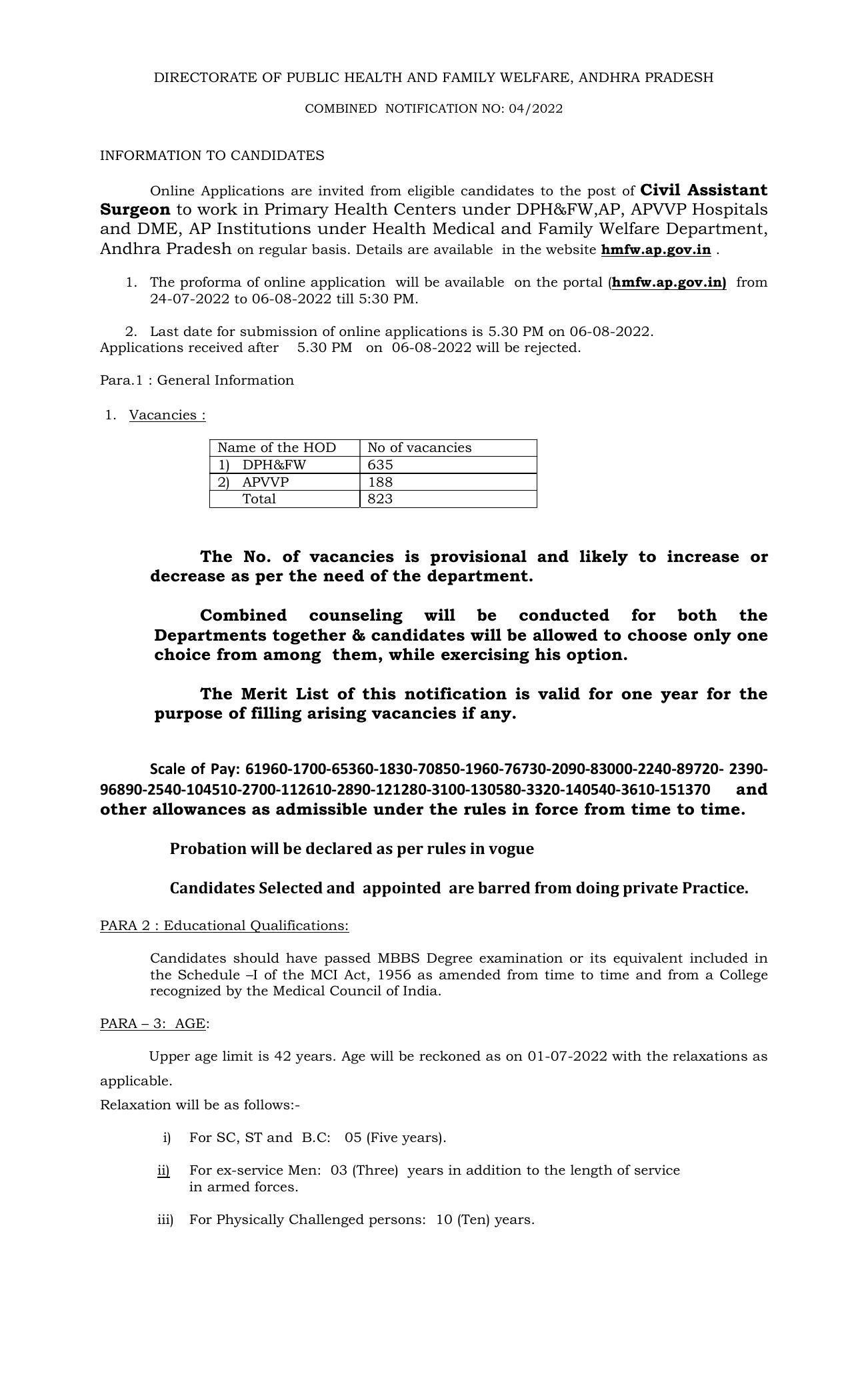 HMFW AP Invites Application for 823 Civil Assistant Surgeon Recruitment 2022 - Page 3