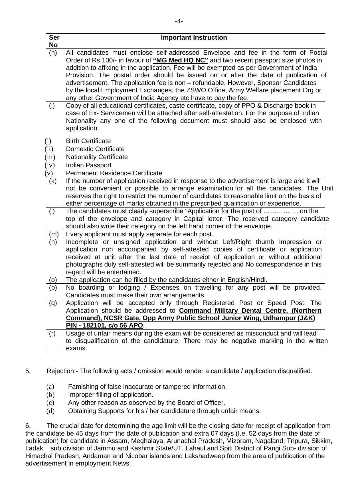HQ Northern Command LDC, Safaiwala and Various Vacancy Recruitment 2022 - Page 5