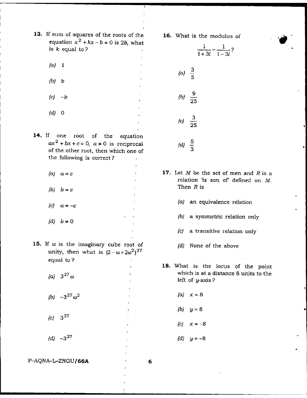 JHC Assistant Model Question Paper - Page 6