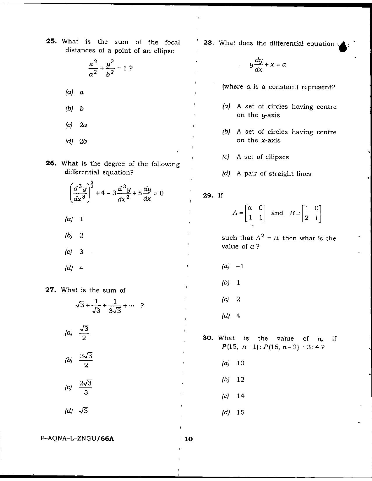 JHC Assistant Model Question Paper - Page 10