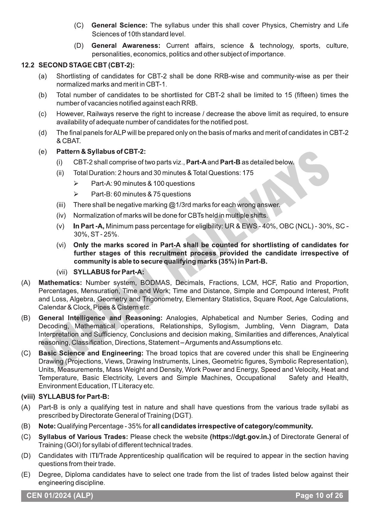 RRB ALP Recruitment 2024 Notification: Railways Assistant Loco Pilot Eligibility, Salary - Page 11