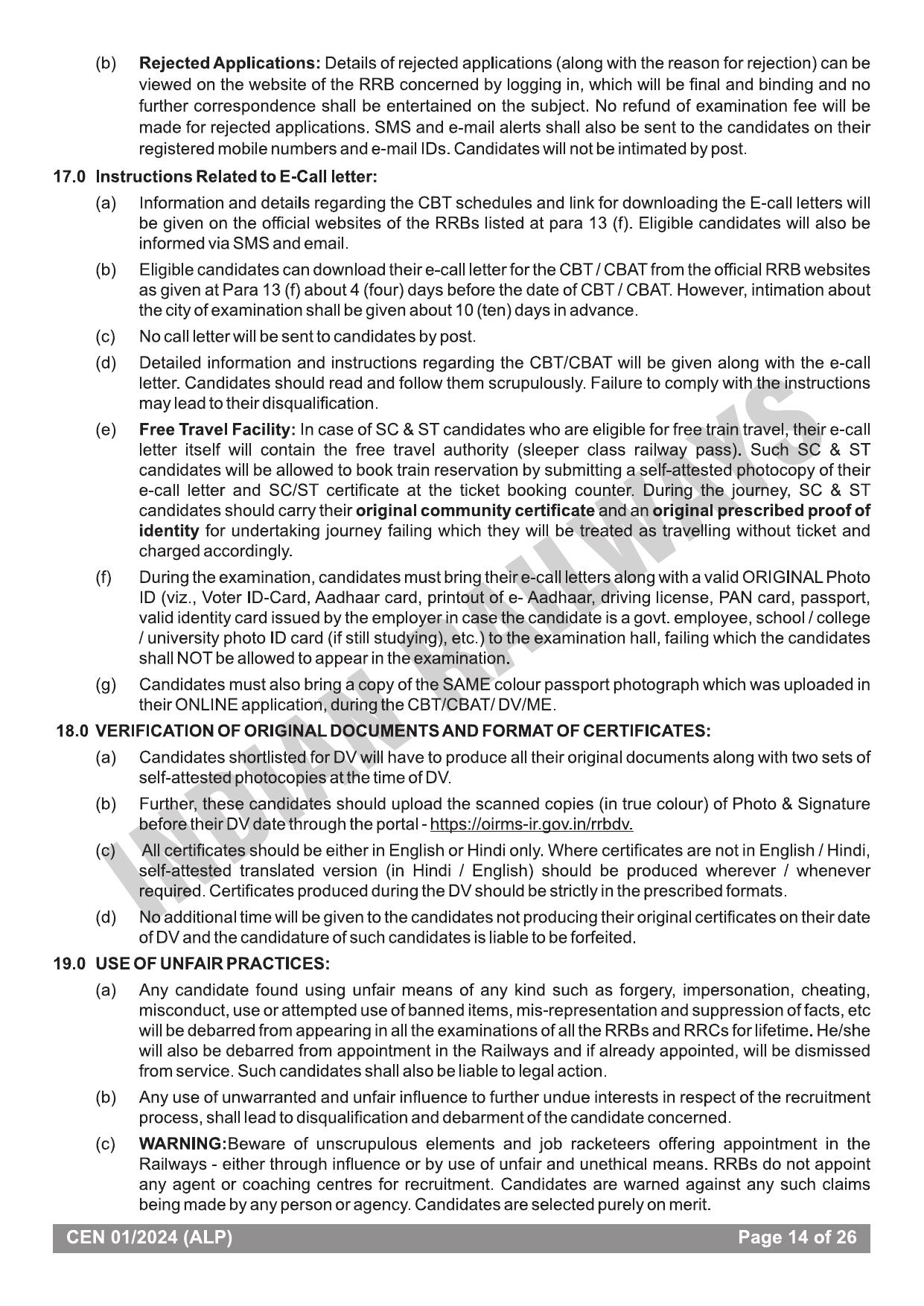 RRB ALP Recruitment 2024 Notification: Railways Assistant Loco Pilot Eligibility, Salary - Page 15