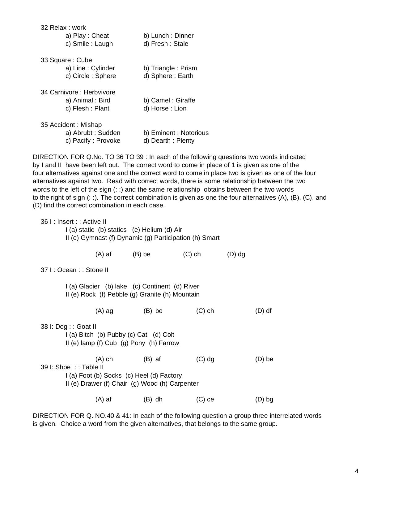 TNPSC Assistant System Engineer Sample Papers Numerical Ability - Page 4