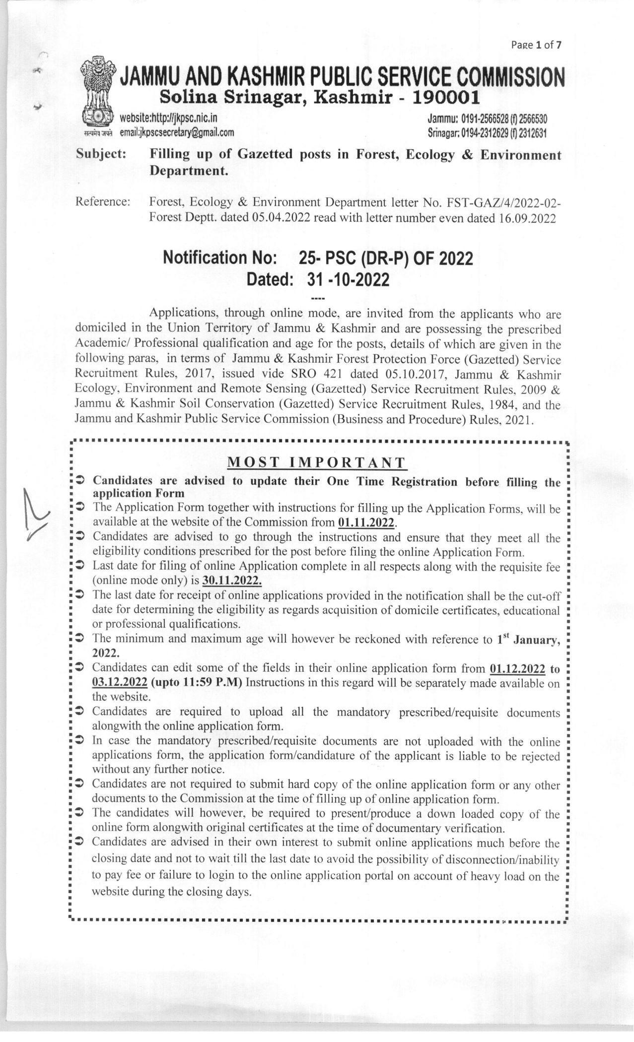 JKPSC Invites Application for 22 Photo Interpreter, Soil Conservation Assistant, More Vacancies Recruitment 2022 - Page 4