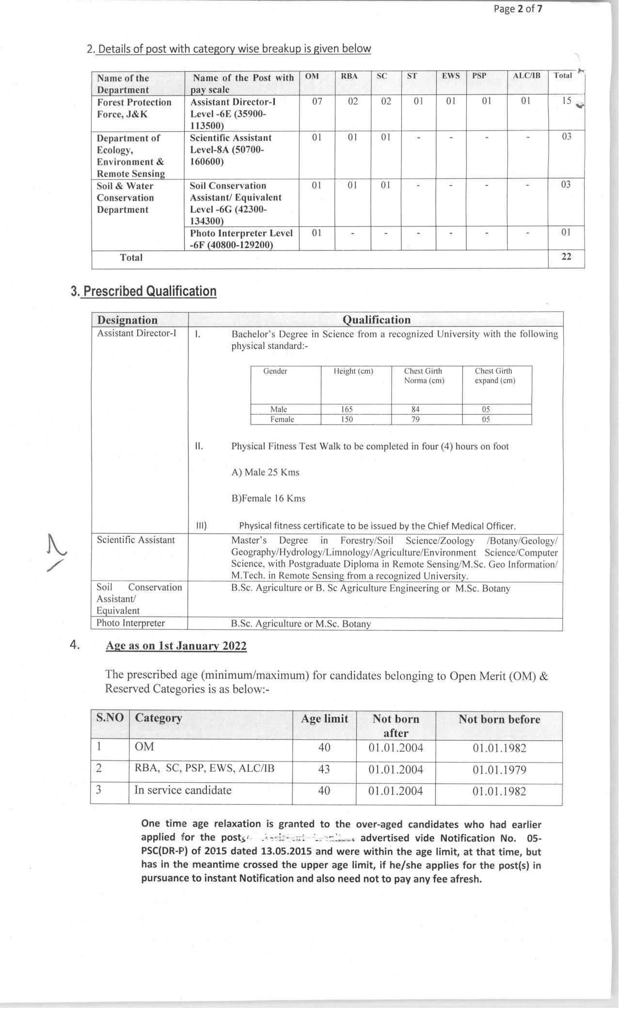 JKPSC Invites Application for 22 Photo Interpreter, Soil Conservation Assistant, More Vacancies Recruitment 2022 - Page 2