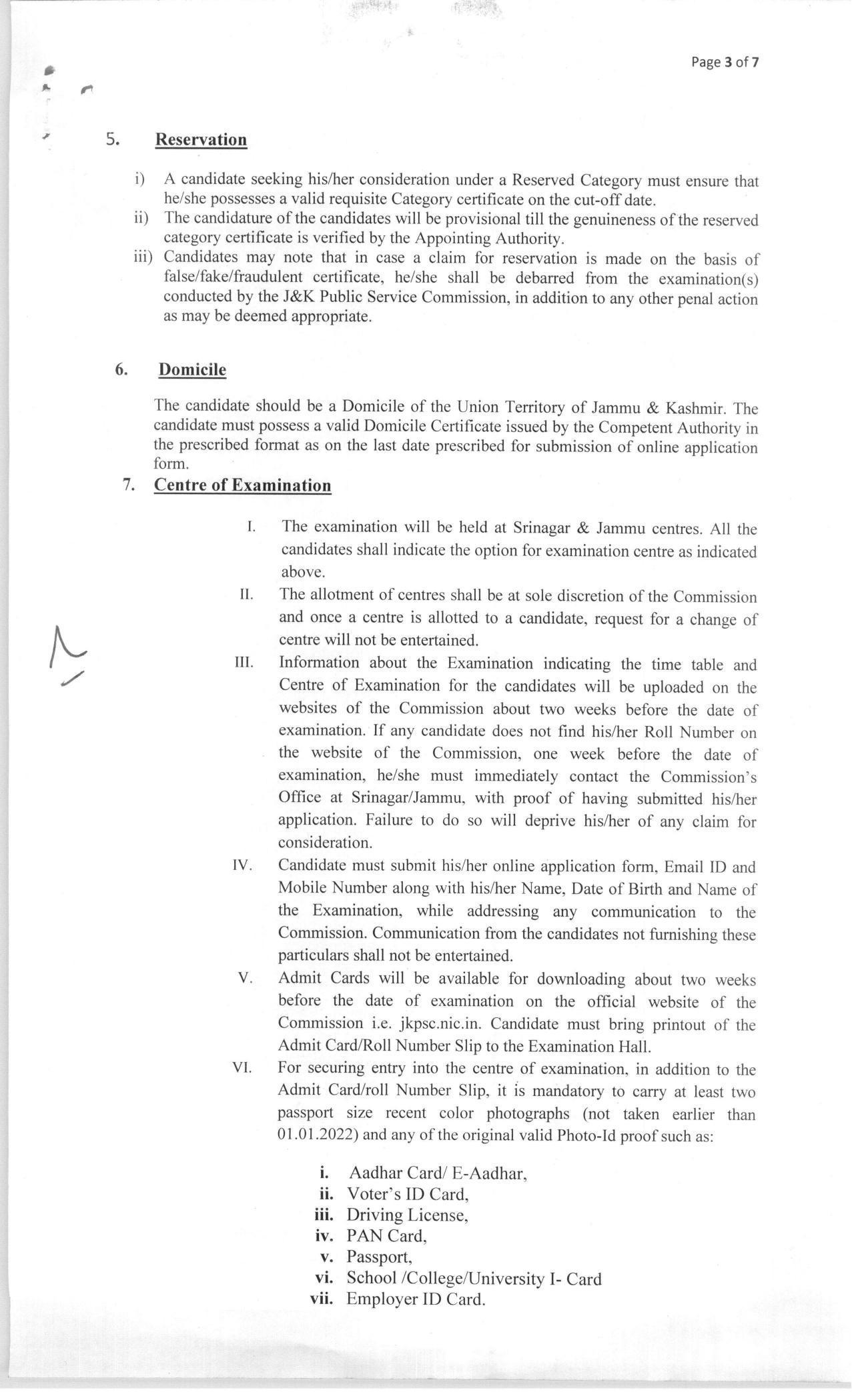 JKPSC Invites Application for 22 Photo Interpreter, Soil Conservation Assistant, More Vacancies Recruitment 2022 - Page 3