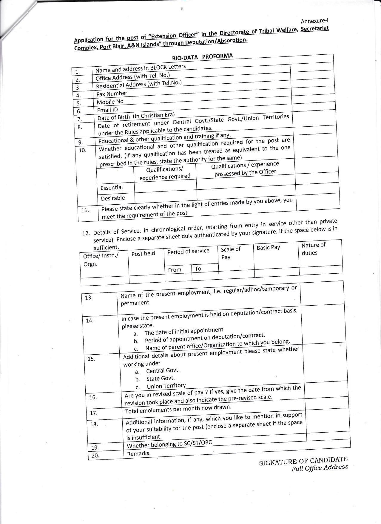 Andaman & Nicobar Administration Invites Application for Extension Officer Recruitment 2022 - Page 5