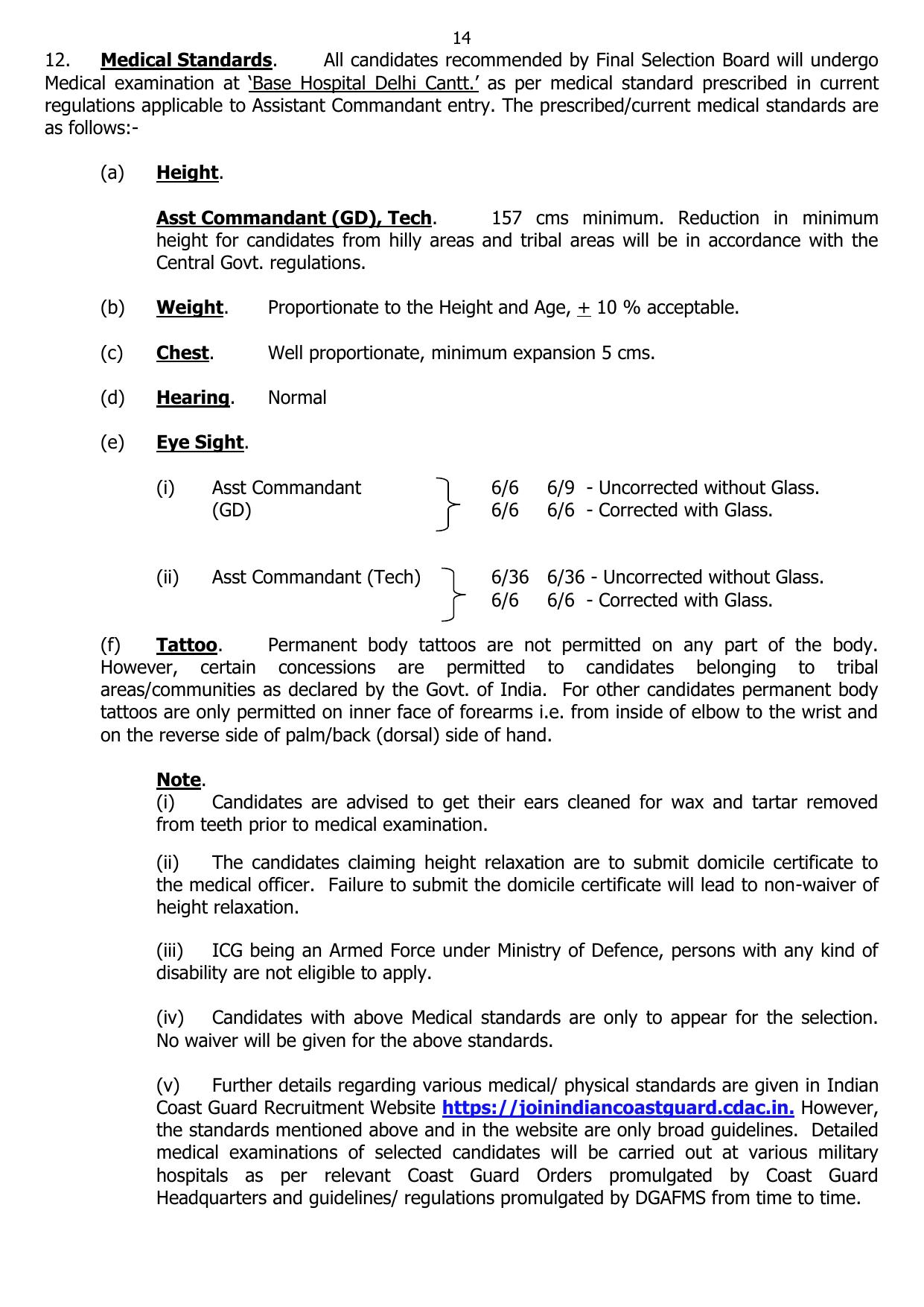 Indian Coast Guard (ICG) Assistant Commandant Recruitment 2024 - Page 14