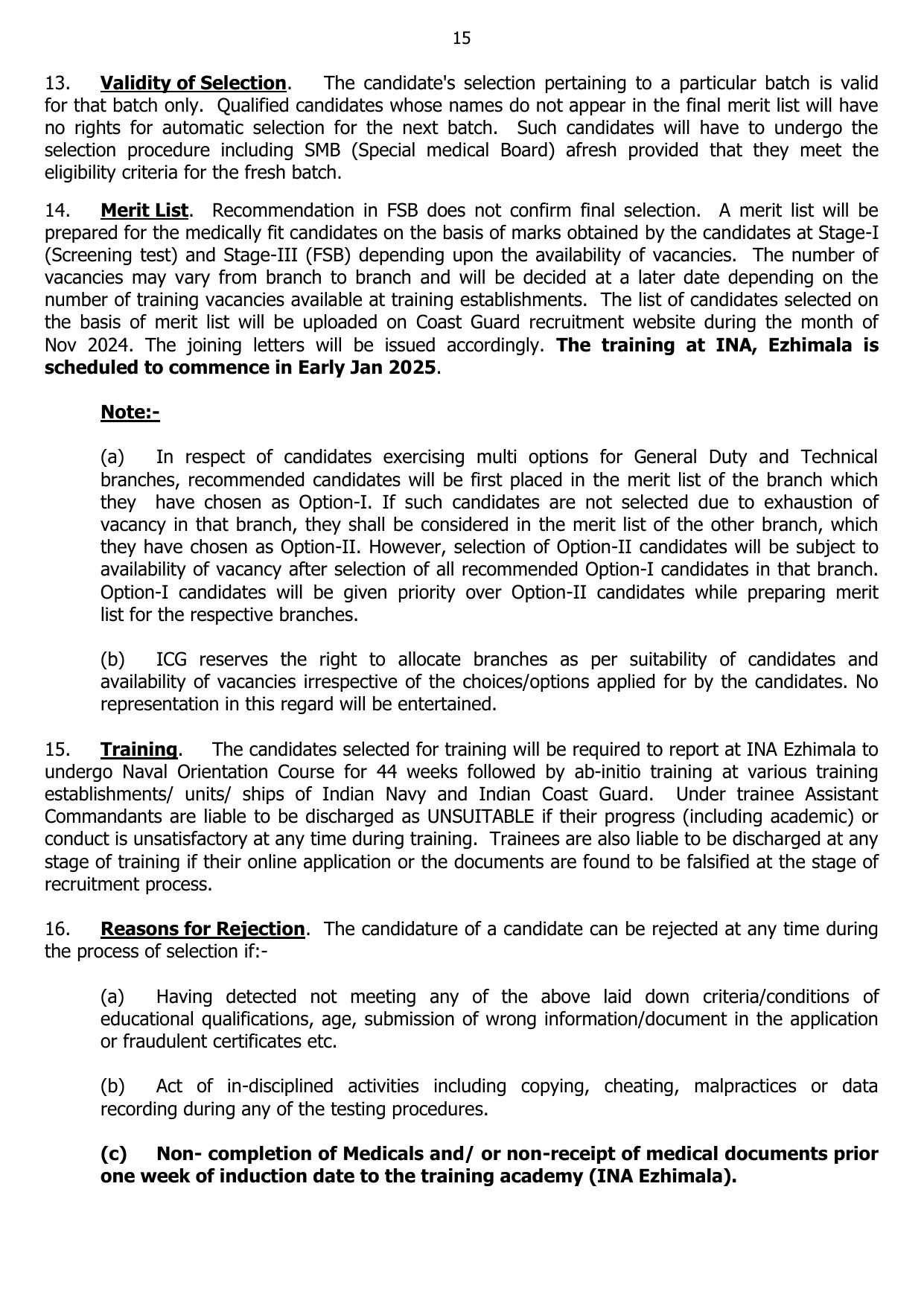 Indian Coast Guard (ICG) Assistant Commandant Recruitment 2024 - Page 15