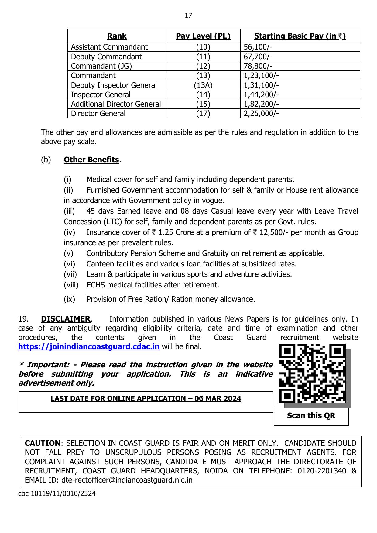 Indian Coast Guard (ICG) Assistant Commandant Recruitment 2024 - Page 17