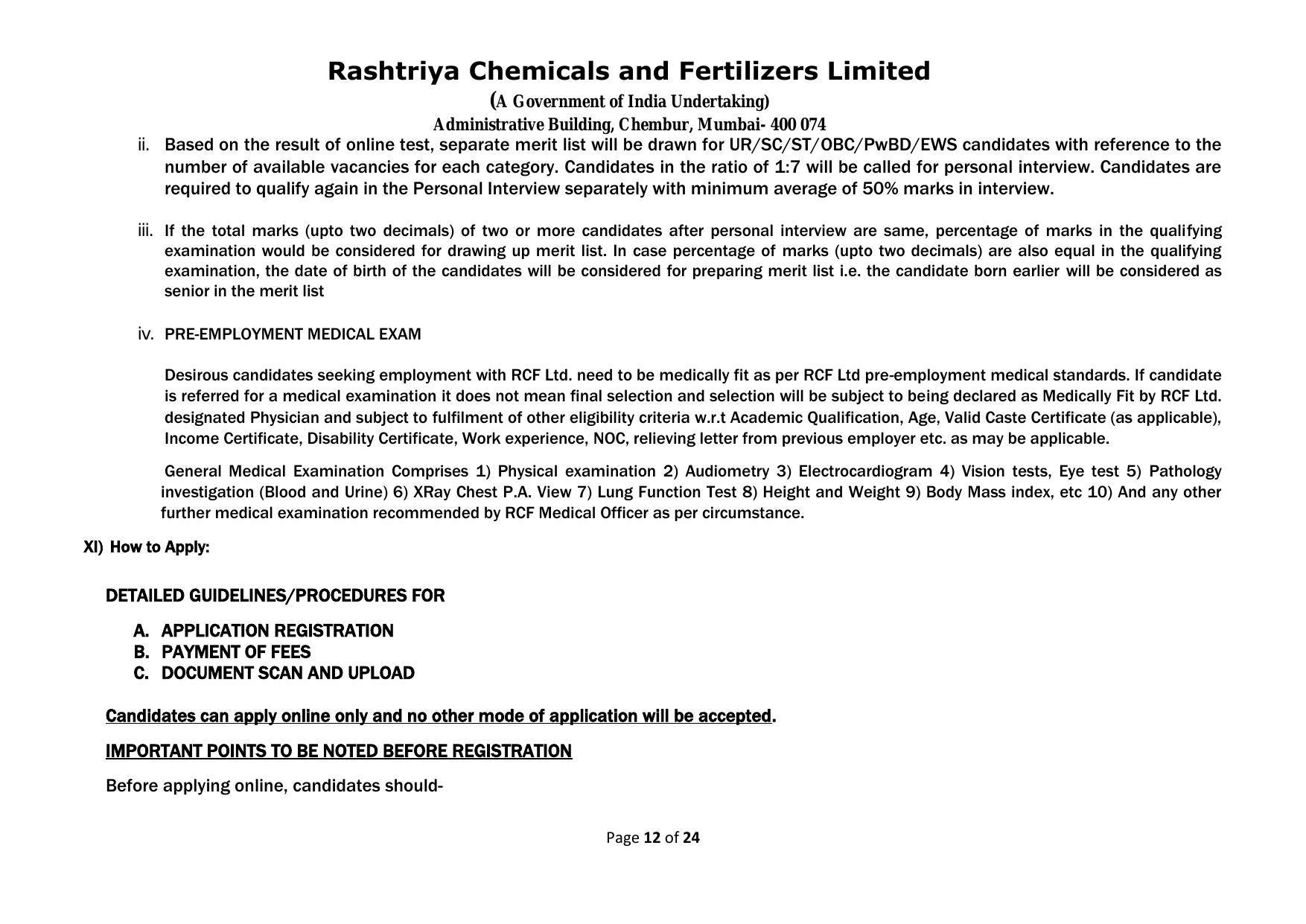 Rashtriya Chemicals & Fertilizers Limited Invites Application for 18 Officer (Marketing) Recruitment 2023 - Page 13