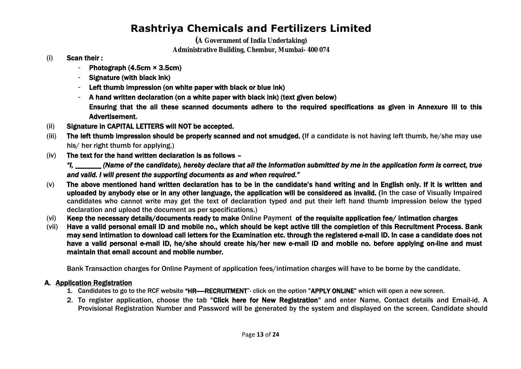 Rashtriya Chemicals & Fertilizers Limited Invites Application for 18 Officer (Marketing) Recruitment 2023 - Page 23